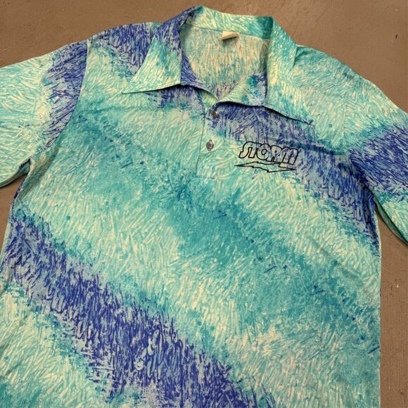 Vintage 1970s Jantzen Storm Made in USA Polo Shirt XL - Picture 2 of 10